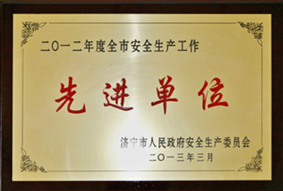 2012年度全市安全生产工作先进单位