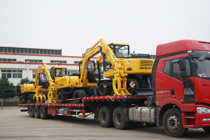 Wolwa Group Co., Ltd export 12 sets DLS wheeled sugarcane  loader to Mexico successfully