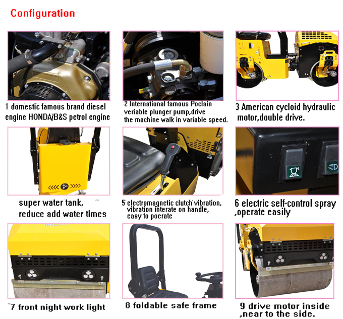 0.97 ton GNYL42BC driving road roller